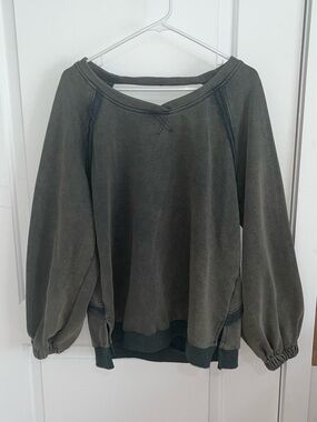 POL Olive Green Pullover Sweatshirt